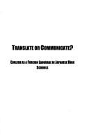 Cover for Translate or communicate?