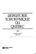 Cover for Répertoire toponymique du Québec.
