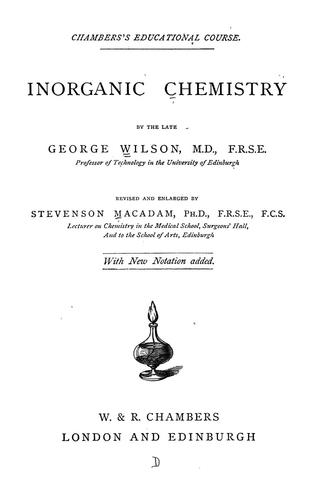 Cover for Inorganic chemistry
