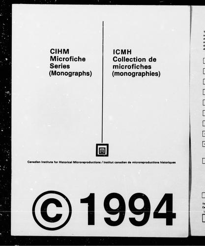 Cover for Reports on the sanitary condition of the city of Winnipeg, Manitoba