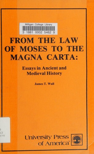 Cover for From the Law of Moses to the Magna Carta