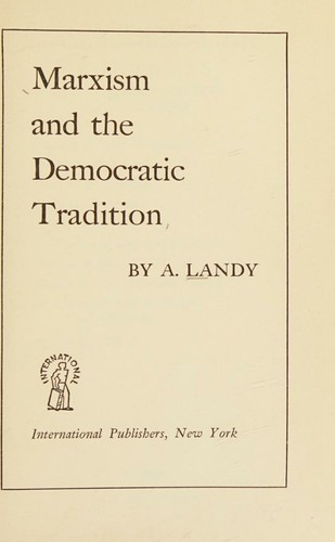 Cover for Marxism and the Democratic Tradition