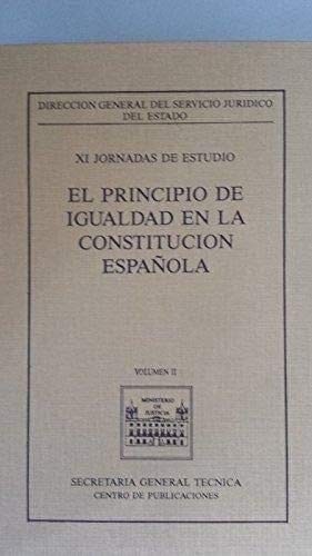 Cover for 11 Jornadas Estudio Principio Igualdad Constitución Española.