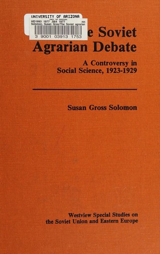 Cover for The Soviet agrarian debate
