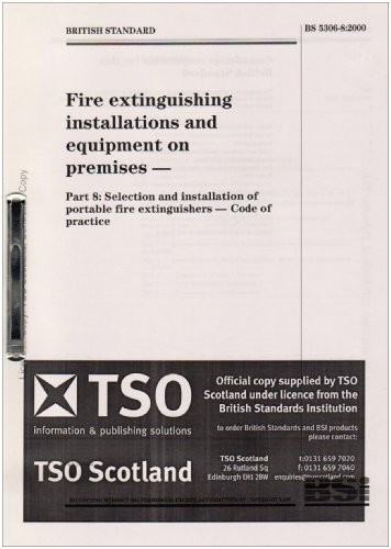 Cover for BS 5306-8 : 2000 Fire Extinguishing Installations and Equipment on Premises