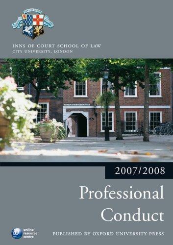 Cover for Professional Conduct 2007-2008
