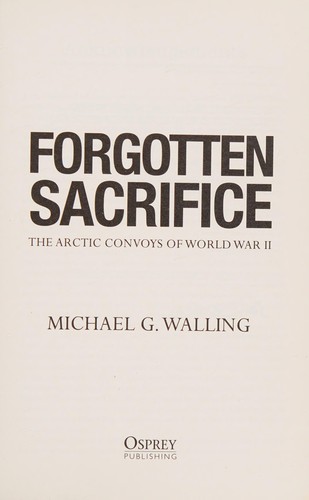 Cover for Forgotten sacrifice