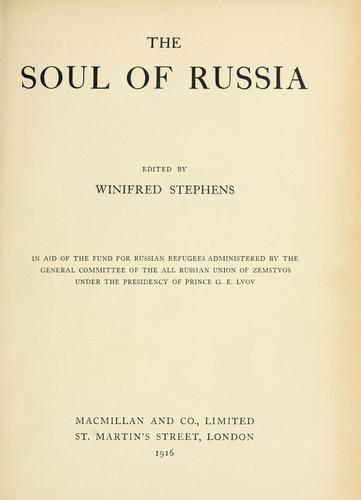 Cover for The soul of Russia