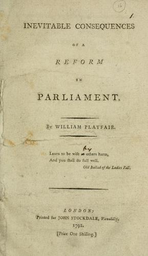 Cover for Inevitable consequences of a reform in Parliament