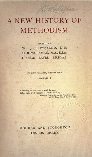 Cover for new history of Methodism