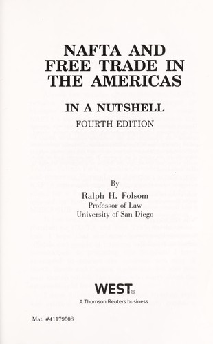 Cover for NAFTA and free trade in the Americas in a nutshell