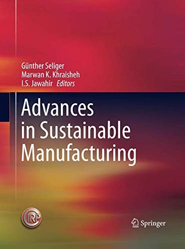 Cover for Advances in Sustainable Manufacturing