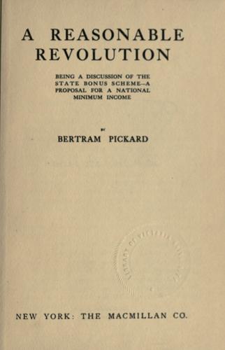 Cover for A reasonable revolution