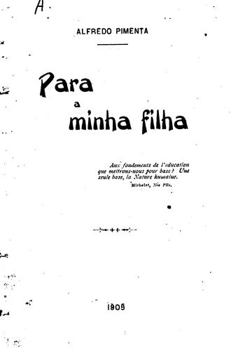 Cover for Para a minha filha