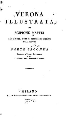 Cover for Verona illustrata