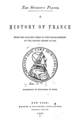 Cover for The student's France