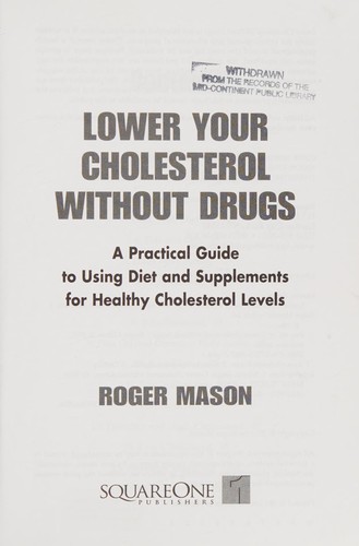 Cover for Lower your cholesterol without drugs
