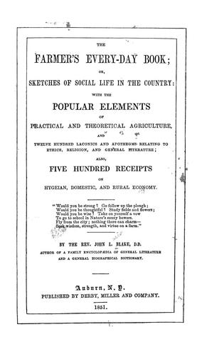 Cover for The farmer's every-day book; or, Sketches of social life in the country