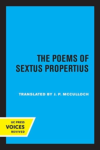 Cover for Poems of Sextus Propertius