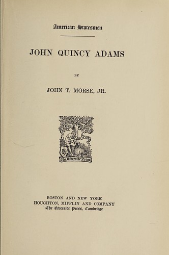 Cover for John Quincy Adams