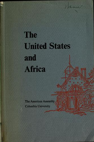 Cover for The United States and Africa