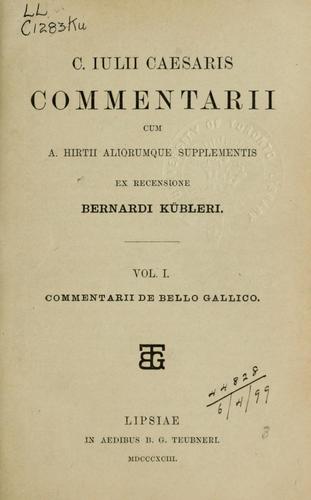 Cover for Commentarii