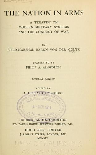 Cover for The nation in arms