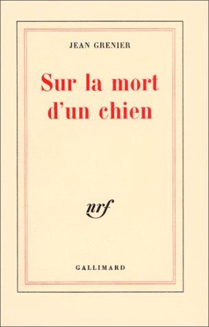Cover for Sur la mort d'un chien