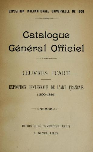 Cover for Catalogue général officiel