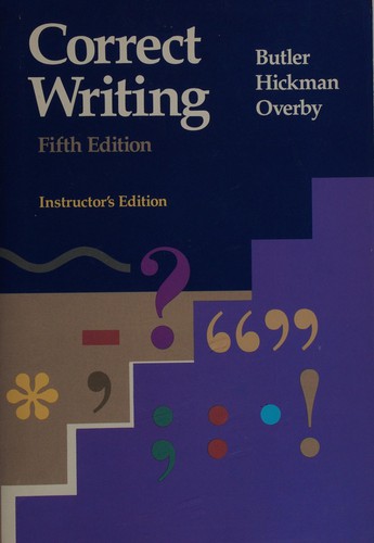 Cover for Correct writing