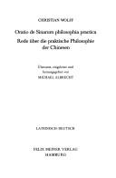 Cover for Oratio de Sinarum philosophia practica =