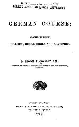 Cover for A German course
