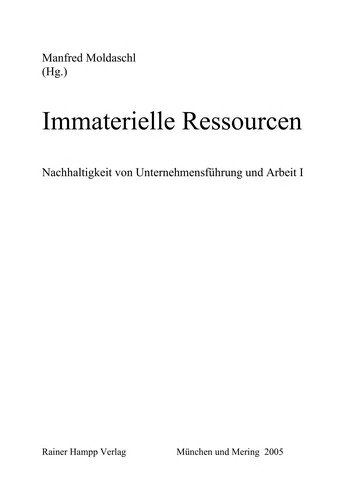 Cover for Immaterielle Ressourcen