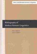 Cover for Bibliography of modern Romani linguistics