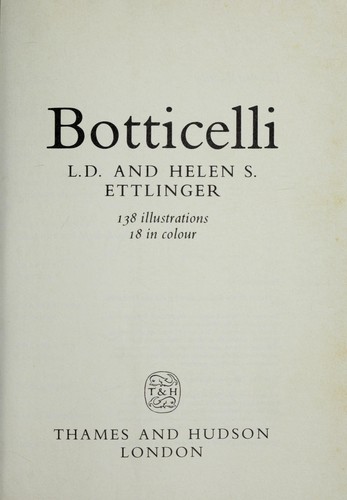 Cover for Botticelli (World of Art)