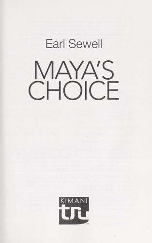 Cover for Maya's choice