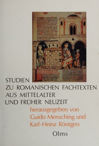 Cover for Studien zu romanischen Fachtexten aus Mittelalter und früher Neuzeit
