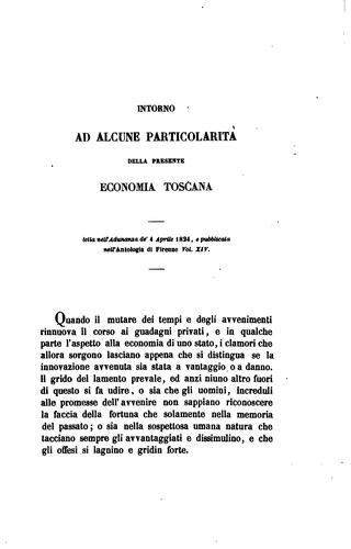 Cover for Cinque letture di economia toscana lette nell'Accademia dei georgofili dal ...