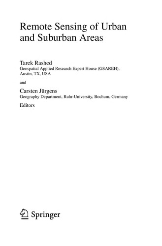 Cover for Remote sensing of urban and suburban areas.