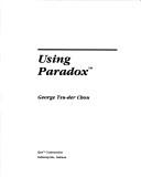 Cover for Using paradox