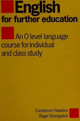 Cover for English for further education