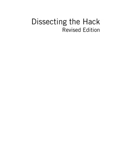 Cover for Dissecting the hack