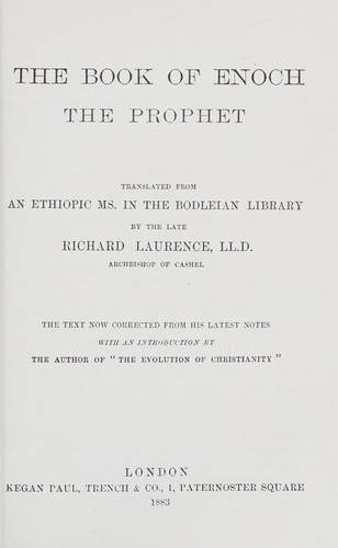 Cover for The Book of Enoch the prophet.