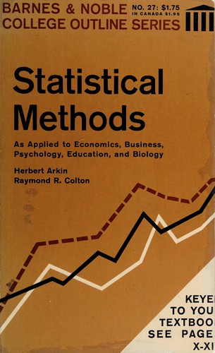 Cover for Statistical methods