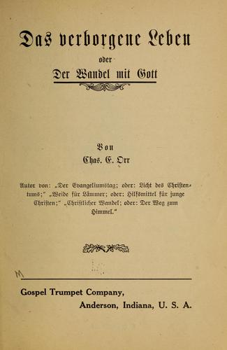 Cover for Das verborgene leben