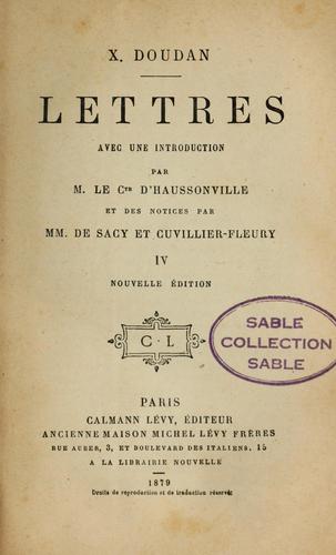 Cover for Lettres