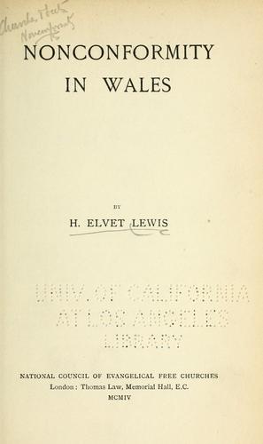 Cover for Nonconformity in Wales