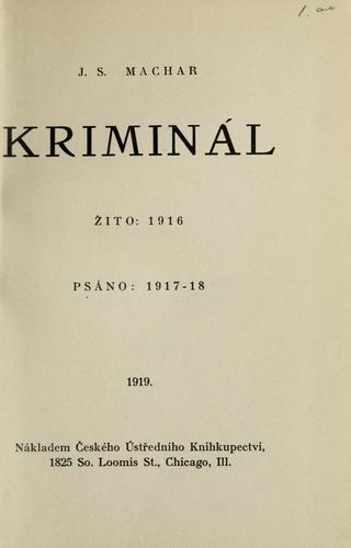 Cover for Kriminál