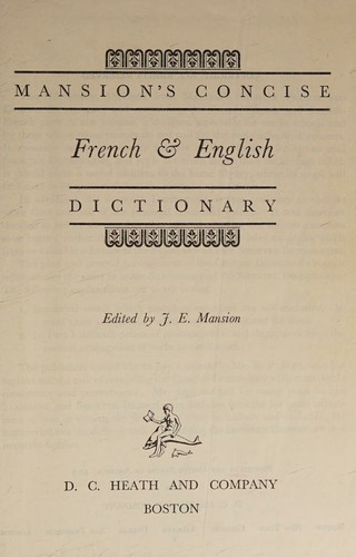 Cover for Mansion's Concise French and English Dictionary