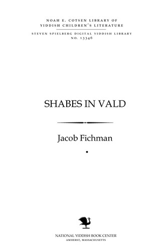 Cover for Shabes̀ in ṿald